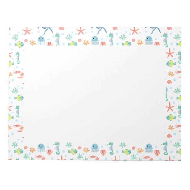 Bloc-note Motif du monde marin (Devant)