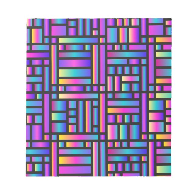 Bloc-note Motif élégant moderne - Mode Tartan géométrique (Devant)