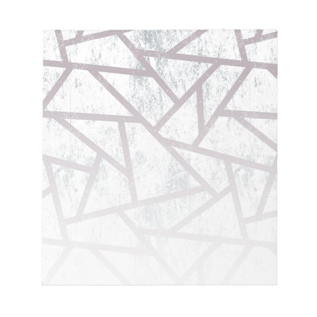 Bloc-note Motif en mosaïque gris pâle (Devant)