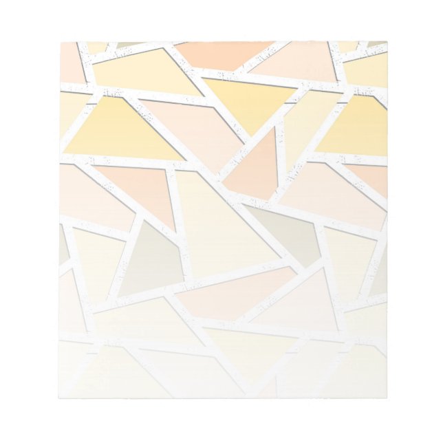 Bloc-note Motif en mosaïque jaune citron (Devant)