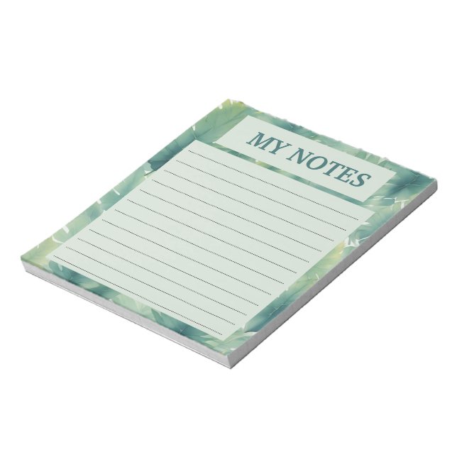 Bloc-note Motif Feuille tropical aquarelle (Tourné)