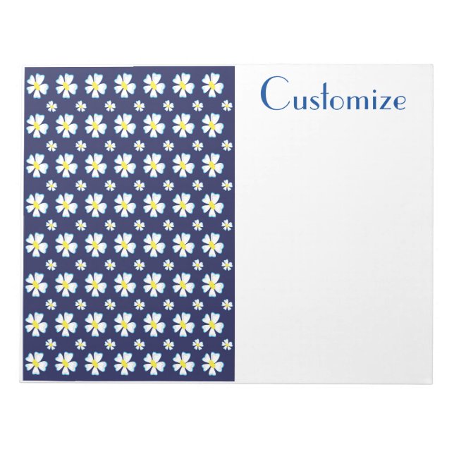 Bloc-note Motif Fleur Blanche Thunder_Cove  (Devant)