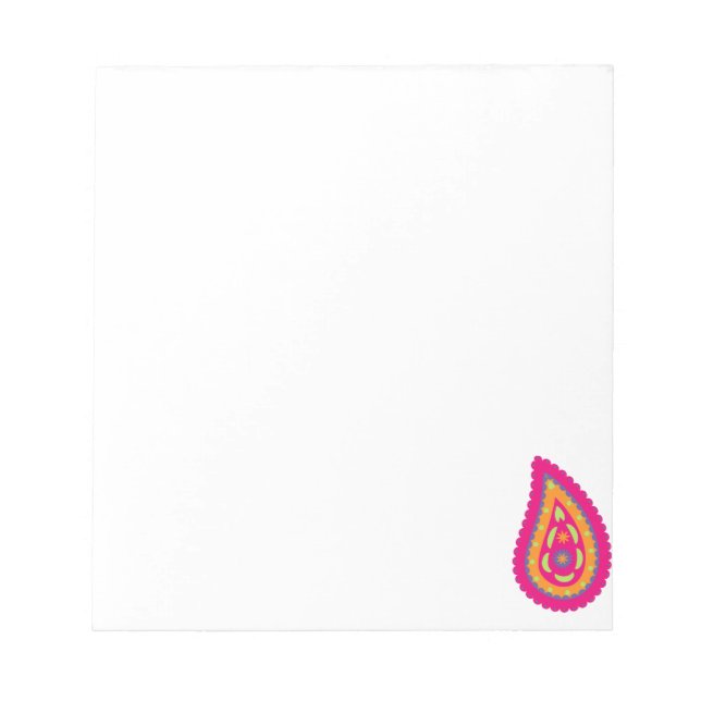 Bloc-note Motif Floral Boho Rose (Devant)