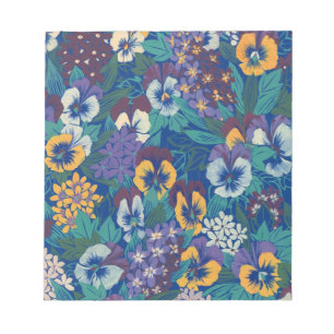 Bloc-note Motif floral de pensée vintage Jardin de campagn