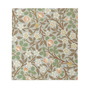 Bloc-note Motif floral de trèfle de William Morris