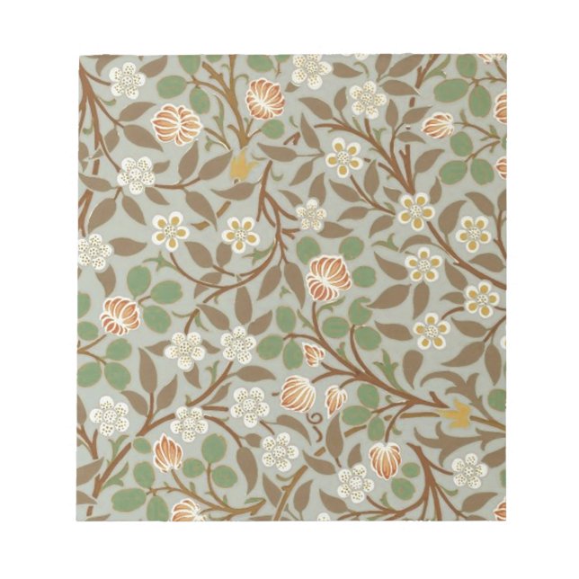 Bloc-note Motif floral de trèfle de William Morris (Devant)