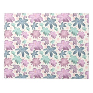 Bloc-note Motif floral rose aquarelle doux Papier peint