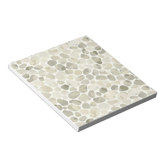 Bloc-note Motif galet de style peinture aquarelle neutre (Incliné)