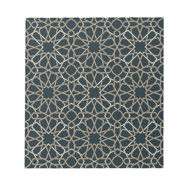 Bloc-note Motif géométrique islamique Abstrait (Devant)