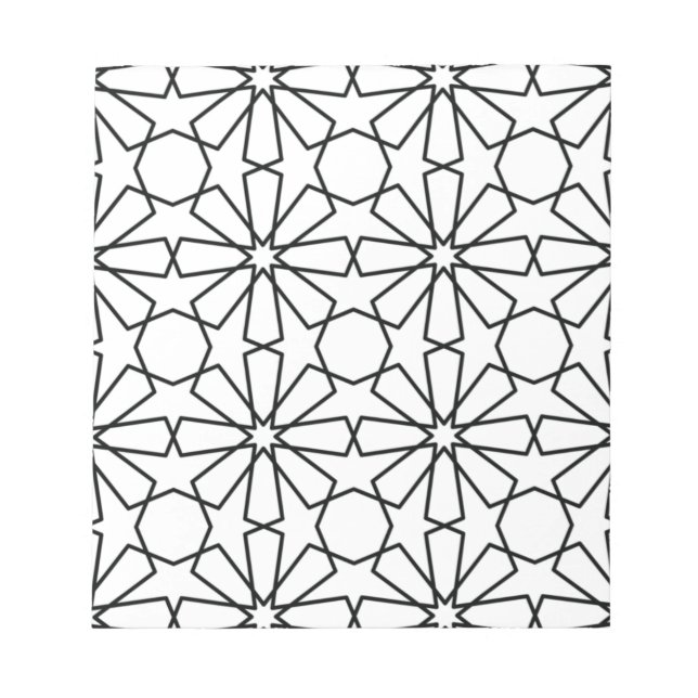 Bloc-note Motif géométrique islamique Design arabe (Devant)