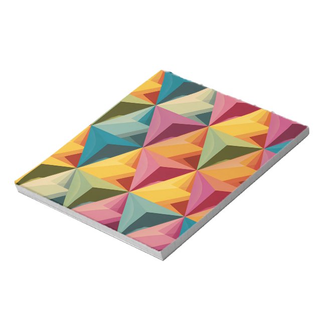 Bloc-note Motif géométrique triangulaire gras  (Tourné)