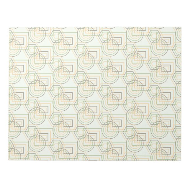 Bloc-note Motif géométrique vert (Devant)
