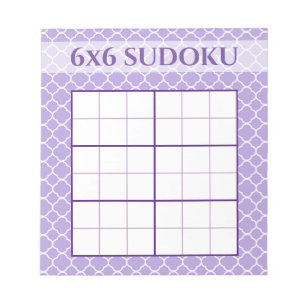 Bloc-note Motif géométrique violet Modèle de grille Sudoku 6