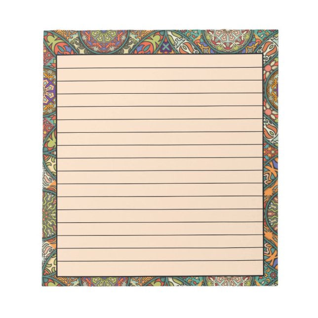 Bloc-note Motif graphique lumineux (Devant)