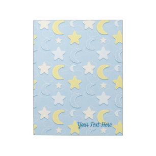 Bloc-note Motif Lune & Étoiles