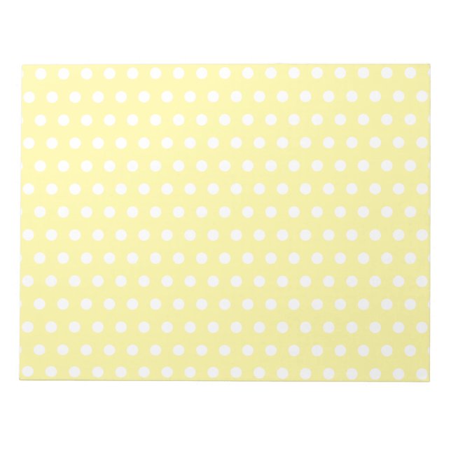 Bloc-note Motif pois jaune. Spotty. (Devant)