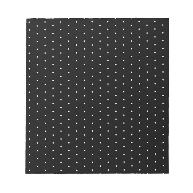 Bloc-note Motif Pois minuscule noir et blanc Preppy (Devant)