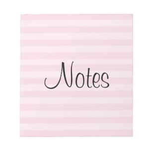 Bloc-note Motif rayé rose