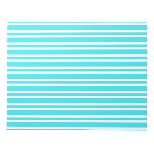 Bloc-note Motif Rayures Bleu Blanc (Devant)
