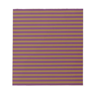 Bloc-note Motif Rayures Orange Violet
