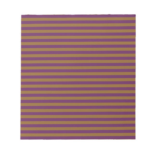 Bloc-note Motif Rayures Orange Violet (Devant)