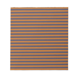 Bloc-note Motif Rayures Orange Violet