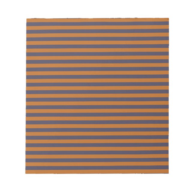Bloc-note Motif Rayures Orange Violet (Devant)