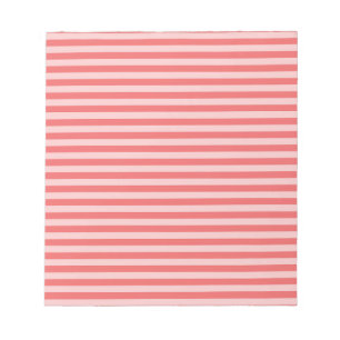 Bloc-note Motif Rayures Rose Rouge