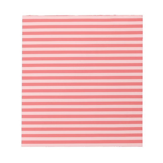 Bloc-note Motif Rayures Rose Rouge (Devant)