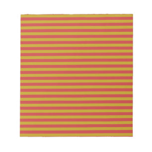 Bloc-note Motif rayures rouge jaune