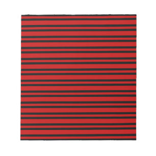 Bloc-note Motif Rayures Rouges et Noires
