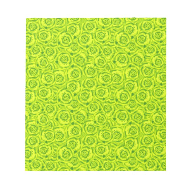 Bloc-note motif rose fleuri Abstrait (Devant)