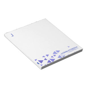 Bloc-note Motif Triangle Bleu Unique
