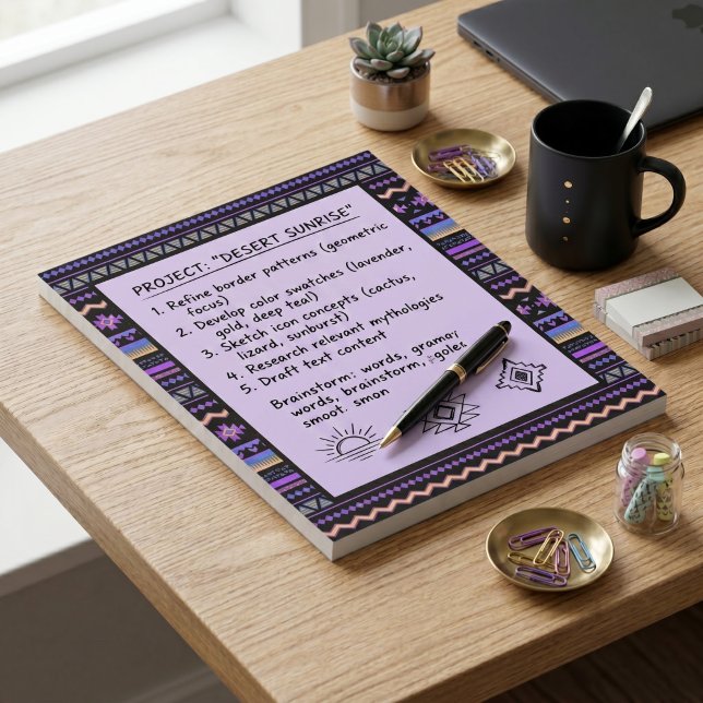 Bloc-note Motif tribal violet (Créateur téléchargé)