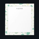Bloc-note Motif vert terrazzo<br><div class="desc">Décor moderne de terrazzo verdâtre.</div>