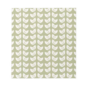 Bloc-note Motif Vintage Green Retro Y2K Leaf