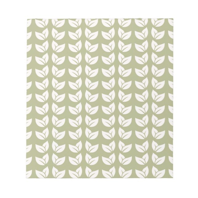 Bloc-note Motif Vintage Green Retro Y2K Leaf (Devant)
