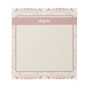Bloc-note Motif vintage Magnolia Beige Ephemera