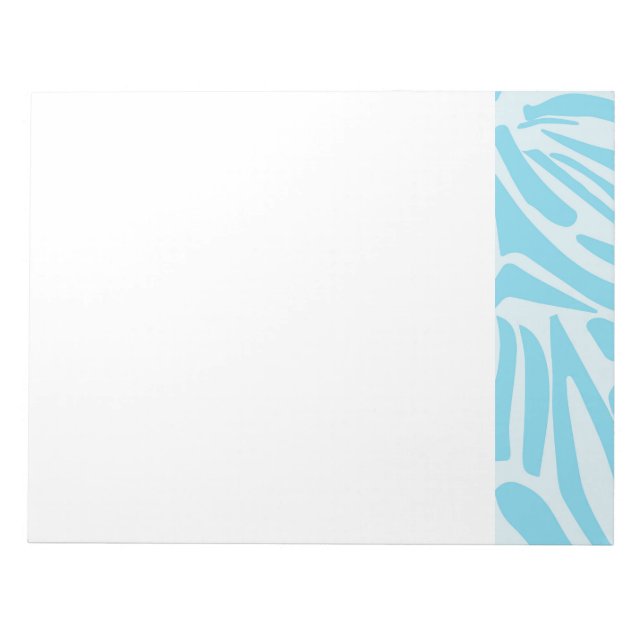 Bloc-note Motif Zèbre Bleu (Devant)
