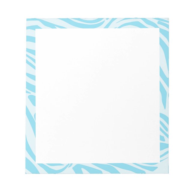 Bloc-note Motif Zèbre Bleu (Devant)