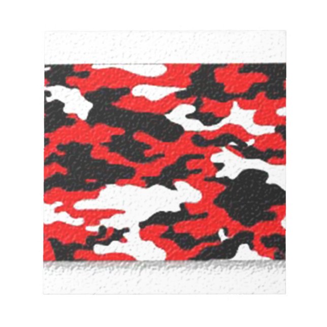 Bloc-note Motifs camouflage rouge (Devant)
