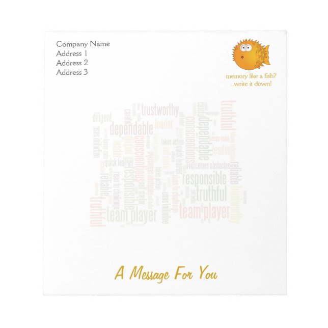 Bloc-note Motivation Mots #4 valeurs positives (Devant)