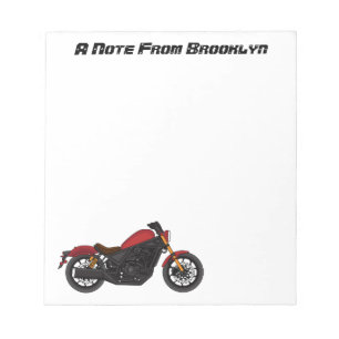 Bloc-note moto de style croiseur cool