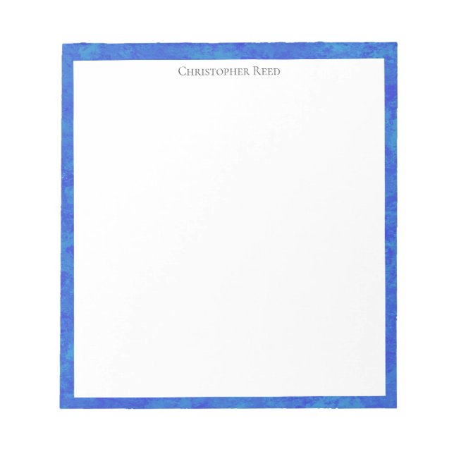 Bloc-note Mottled Cobalt Blue Border Canvas Look (Devant)