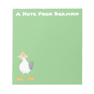 Bloc-note Mouette drôle avec frites dessin animé