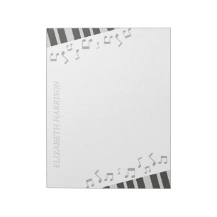 Bloc-note Musique Enseignant Piano Keyboard Notes musicales 