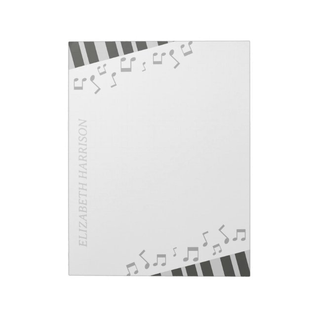 Bloc-note Musique Enseignant Piano Keyboard Notes musicales  (Tourné)