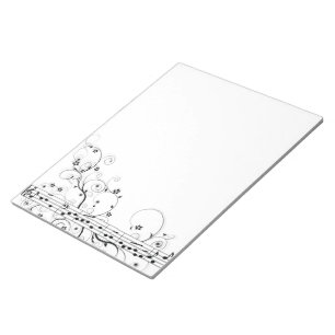 Bloc-note Musique florale