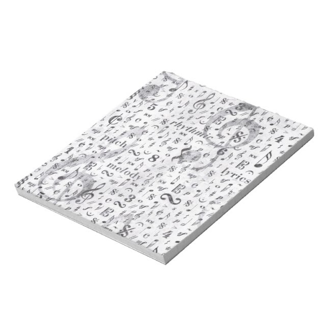 Bloc-note Musique Note Motif Thème (Tourné)