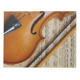 Bloc-note Musique violon et feuille